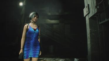 Ada Blue Fish Scale Dress