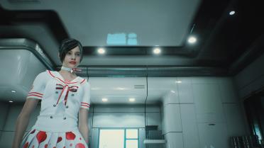 Ada & Claire White Red Heart Navy Suit