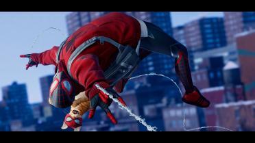 Black and Red Spider Cat Suit