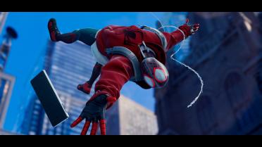 Black and Red Spider Cat Suit