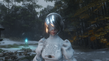 NieR Automata 2B White Gray 4K HD Remastered