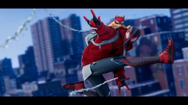 Black and Red Spider Cat Suit