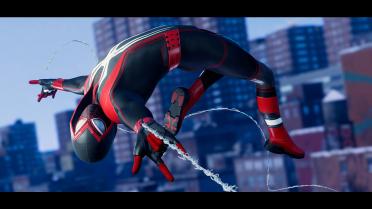 White and Red Crimson Cowl Suit