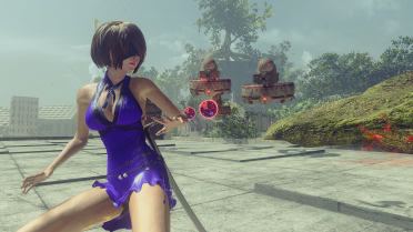 Tifa's Purple Dress as 2B's Revealing Outfit