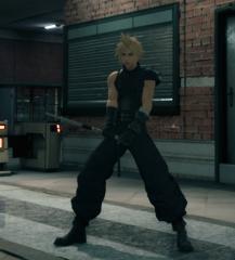 Reno's Shock Rod over Buster Sword