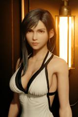 Tifa black and white dress