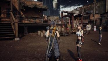 Twin Stinger over Coloud's swords