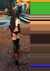 Tifa No Skirt Black Panties