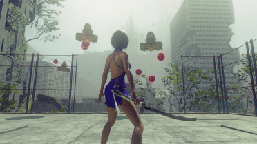 Tifa's Purple Dress as 2B's Revealing Outfit