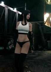 Tifa No Skirt Black Panties