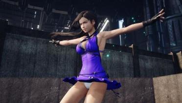 Tifa - Purple Dress White Panties