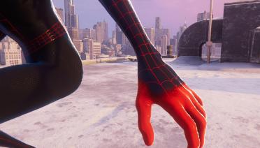 Spiderverse Suit With Red Webbing (Classic Red V)