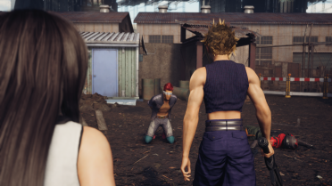 Shirtless Cloud and Crop Top