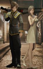 Squall Cloud and Rinoa Tifa Party Outfits (FFVIII)