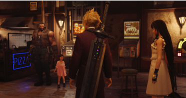 Cloud in President Shinra Suit