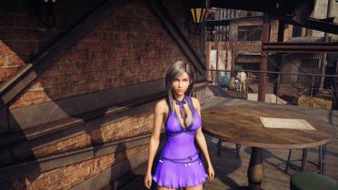 Purple Dress Tifa Summer Tanning