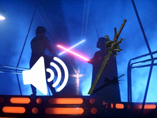 Lightsaber Ringed Knight Straight Sword SFX