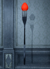 Fork and Strawberries