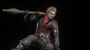 Black and Red Hero Costume Recolor 2 VERSIONS