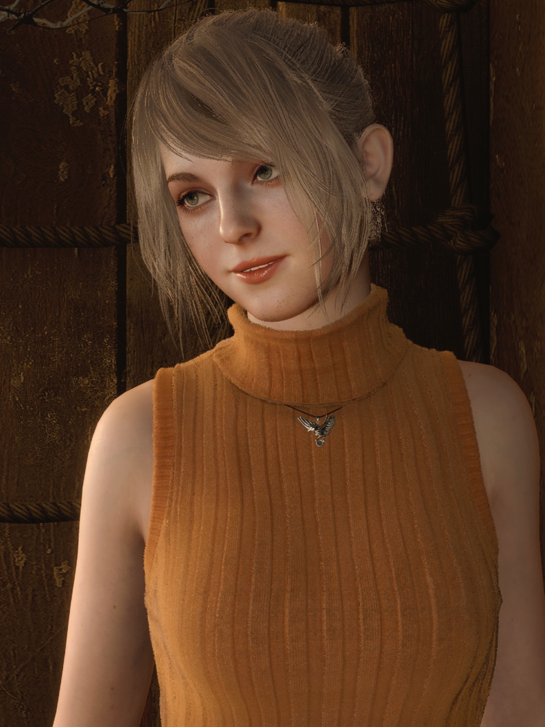 Ashley cute ponytail hair resident evil 4 remake mods