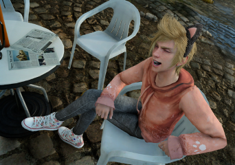 Cute Style Cat Hoodie (Prompto's Outfit)