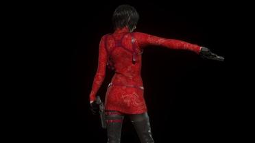 Ada Red Dragon Pattern Wool Clothes