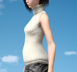 Sleeveless Turtle Knit (Comrades, Female tops)