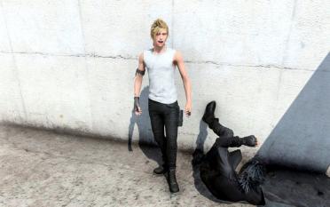 Grey Casual Outfit (No Jacket) - Prompto