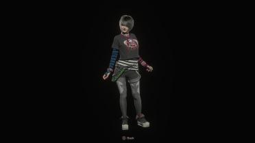 Ashley Casual - Black Hair and Darker Outfit