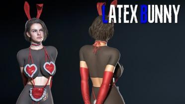 Latex Bunny - Red Socks (Patch)