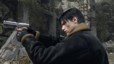 Leon Black Jacket with Darker Fur and Symbols