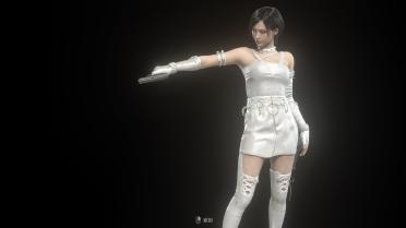 Ada White Python Dress
