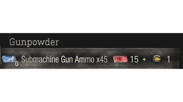 Craft SMG ammo with Pistol ammo (SMG playthrough viable)