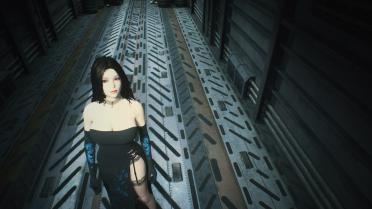 Ada & Claire Chinese Style Cheongsam With Black Stockings (Glove Version)