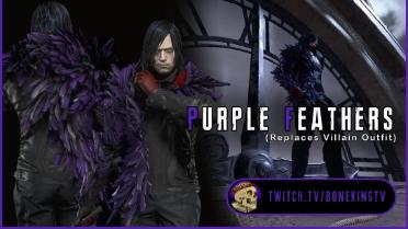 Purple Feathers for Villain Costume