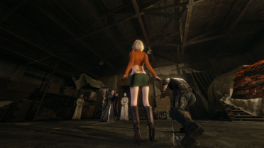 Ashley Navel Shower Sweater Miniskirt