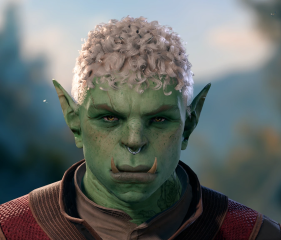 Female Half-Orc Head 1 over Male Half-Orc Head 2