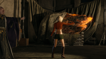 Ashley Navel Shower Sweater Miniskirt