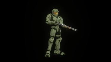 Halo 2 Master Chief over Leon