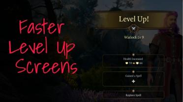 Faster Level Up Screen