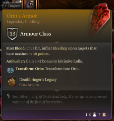 Orin's Armor and Recruitment