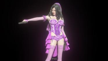 Ada Sexy Purple Flower Wedding Dress (Patch)