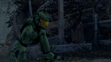 Halo 2 Master Chief over Leon