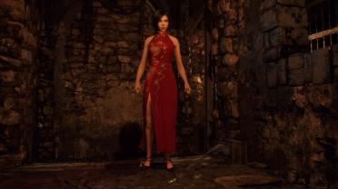 Ada Red Dress and No Pantyhose