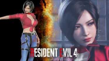 Ada Sexy Red Jeans Suit