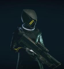 Black Mantis Suit with Yellow Accents