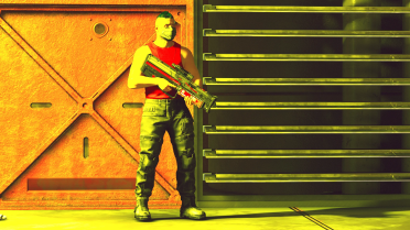 Space Rogue Red and Black Muscle Outfit