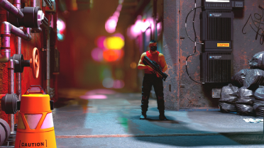 Space Rogue Red and Black Muscle Outfit