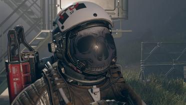 Ground Crew Spacesuit Helmet Skull Visor