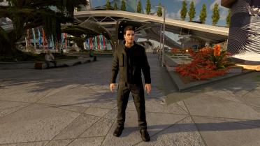 All Black Miner Jacketed Jumpsuit